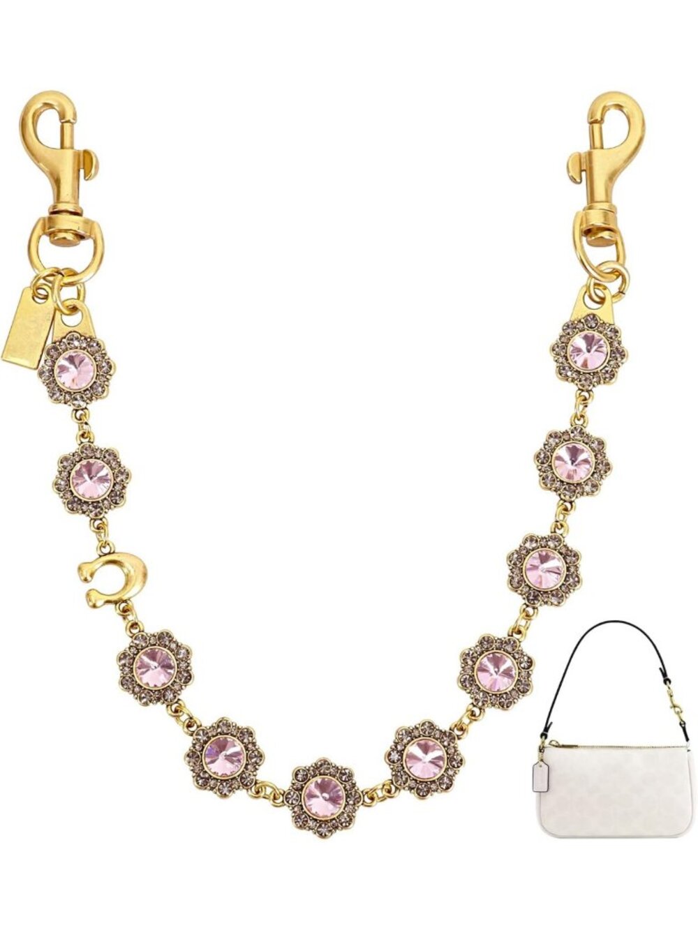 Decorative Handbag Chain Charms with Rhinestones - Stylish Purse Accessories